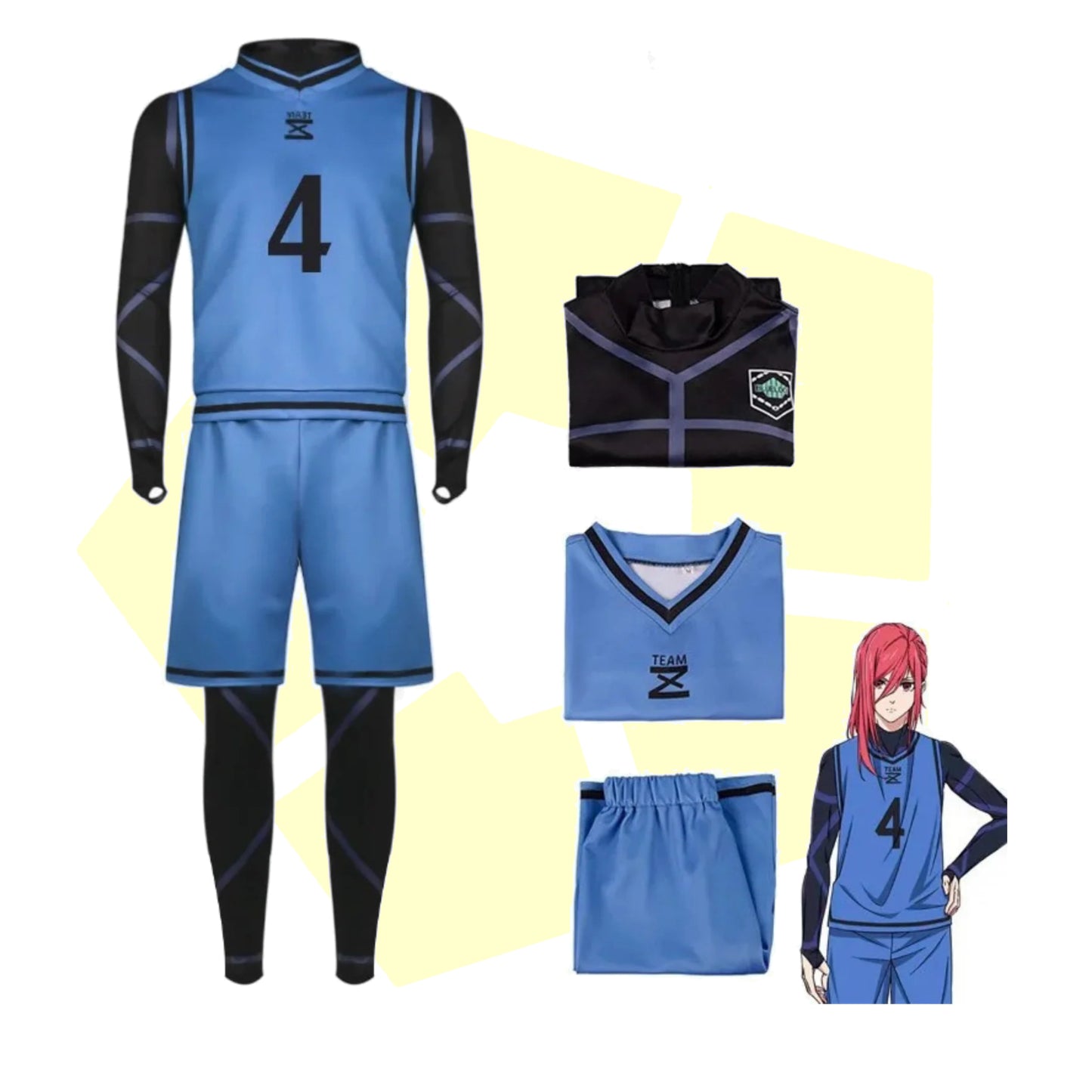 Blue Lock Cosplay Set โ Isagi, Chigiri, Bachira