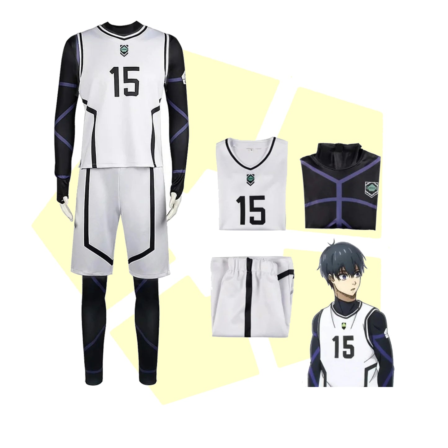 Blue Lock Cosplay Set โ Isagi, Chigiri, Bachira