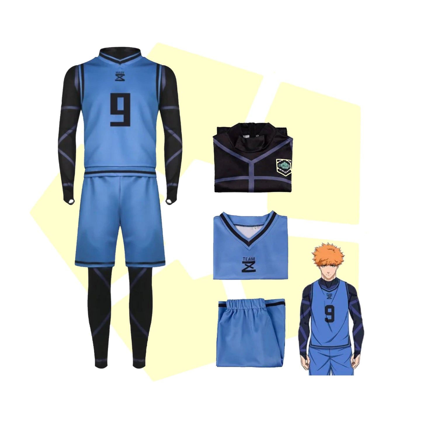 Blue Lock Cosplay Set โ Isagi, Chigiri, Bachira