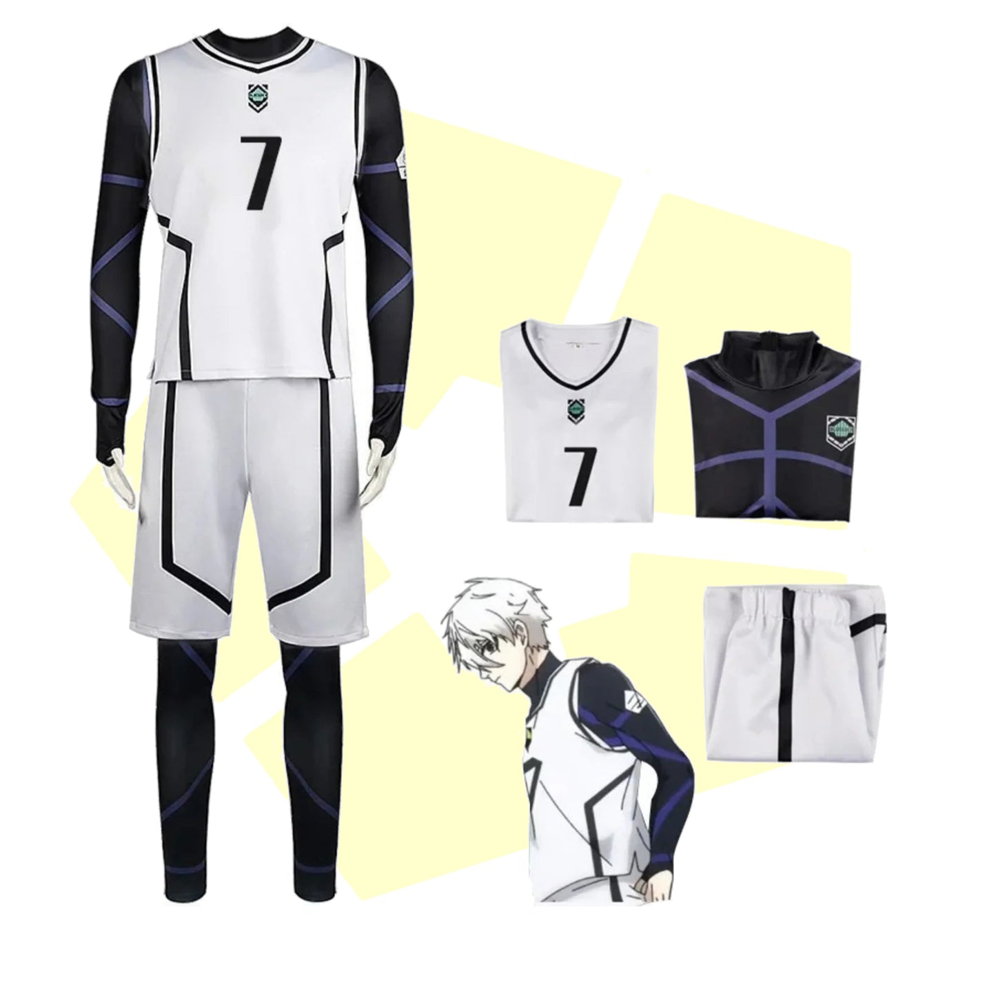Blue Lock Cosplay Set โ Isagi, Chigiri, Bachira