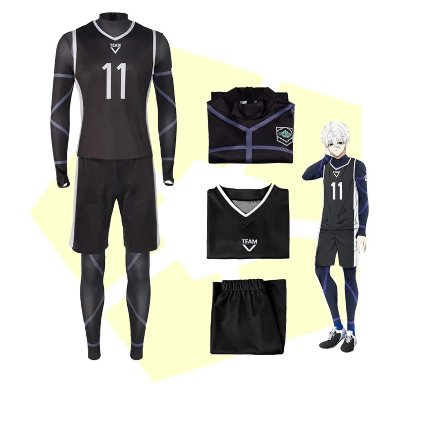 Blue Lock Cosplay Set โ Isagi, Chigiri, Bachira