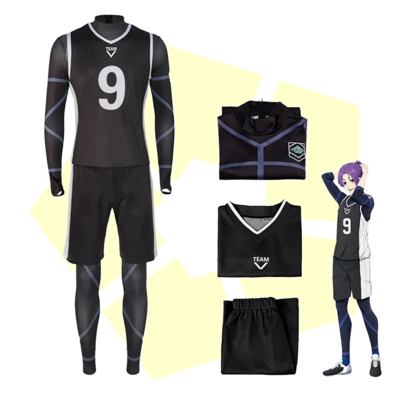 Blue Lock Cosplay Set โ Isagi, Chigiri, Bachira