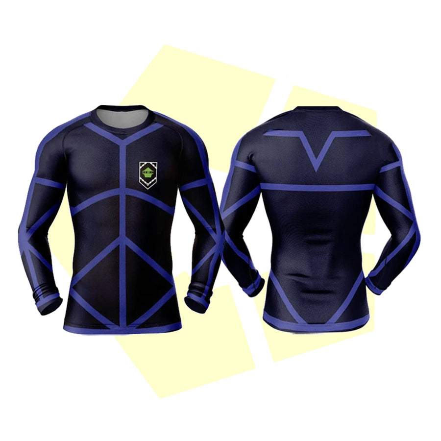 T-Shirt Compression Blue Lock - Maillot Sport Fitness