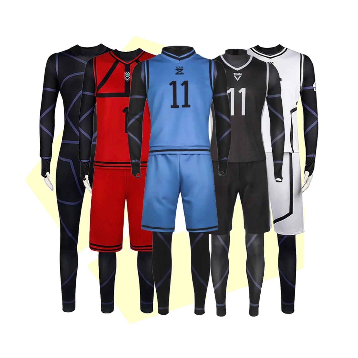 Blue Lock Cosplay Set โ Isagi, Chigiri, Bachira