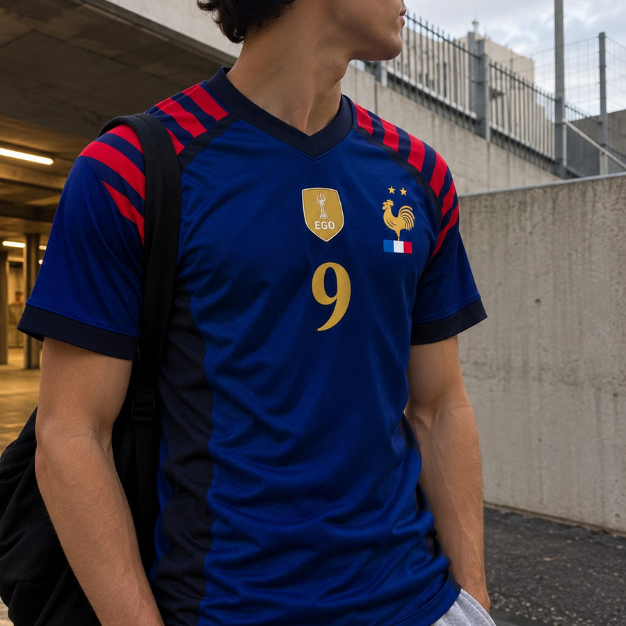 Maillot France U20 Blue Lock Vivian Hugo porté