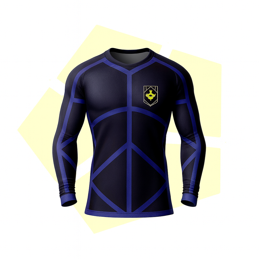 T-Shirt Compression Blue Lock - Maillot Sport Fitness