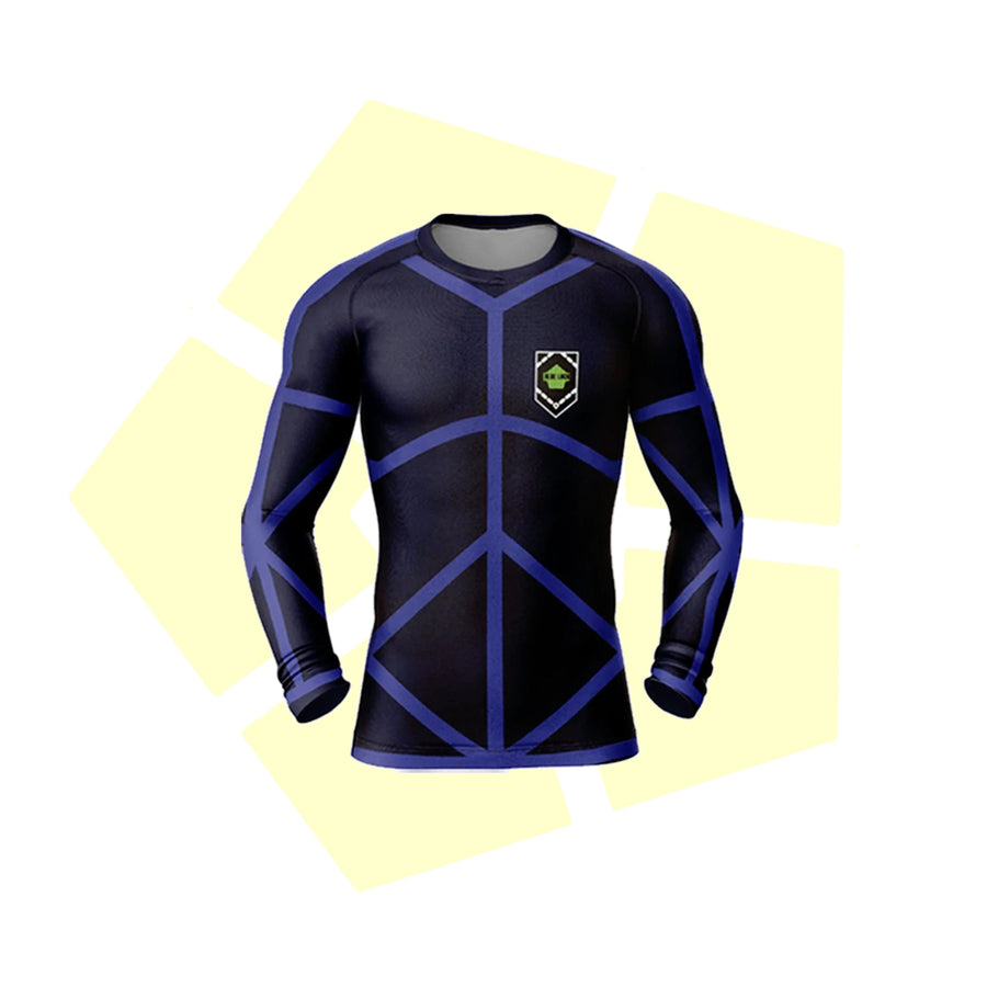 T-Shirt Compression Blue Lock - Maillot Sport Fitness