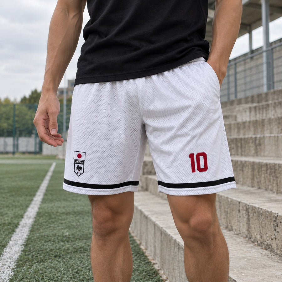 Short Blue Lock Japon U20 porté
